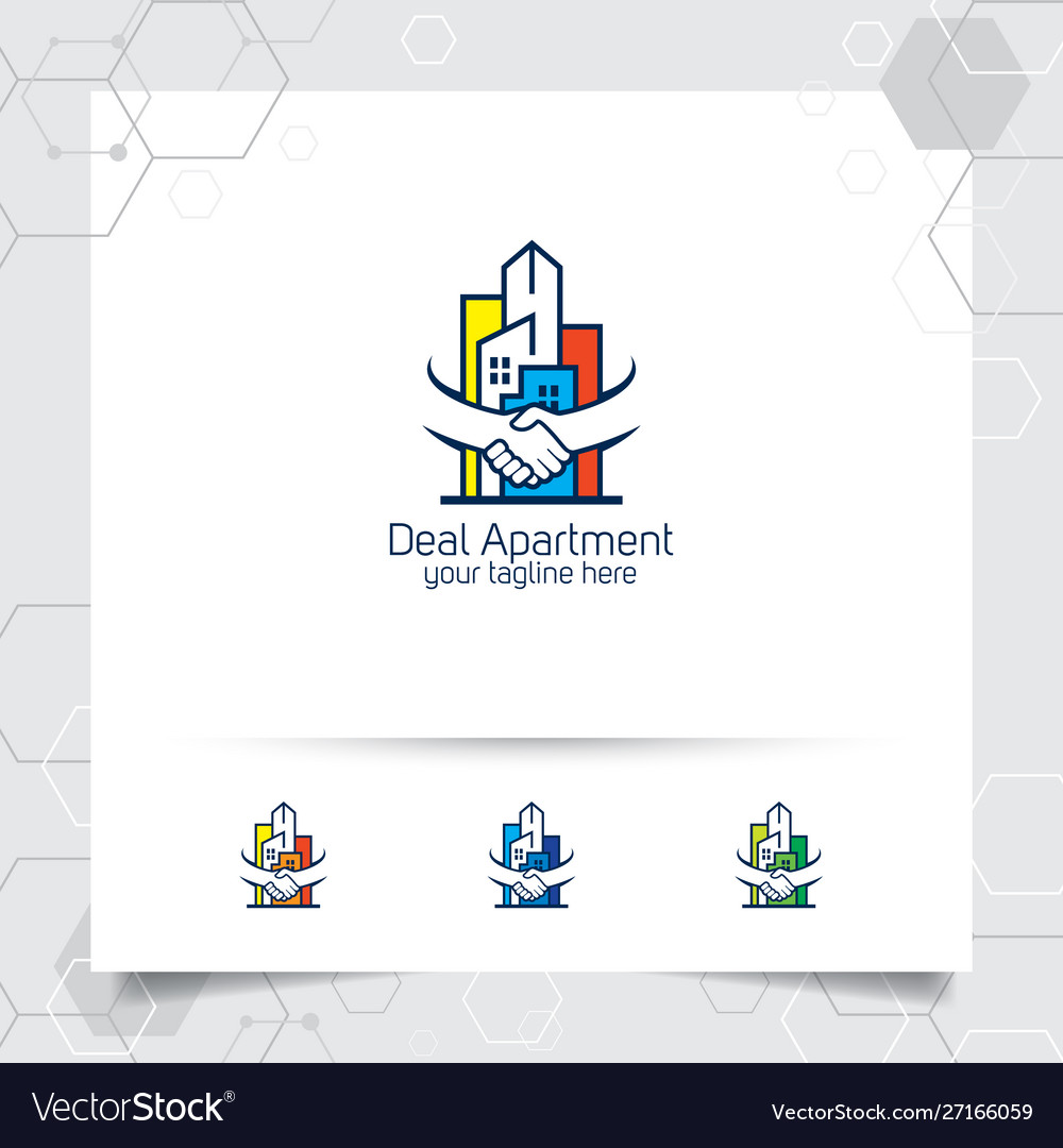 Property logo design with concept deal