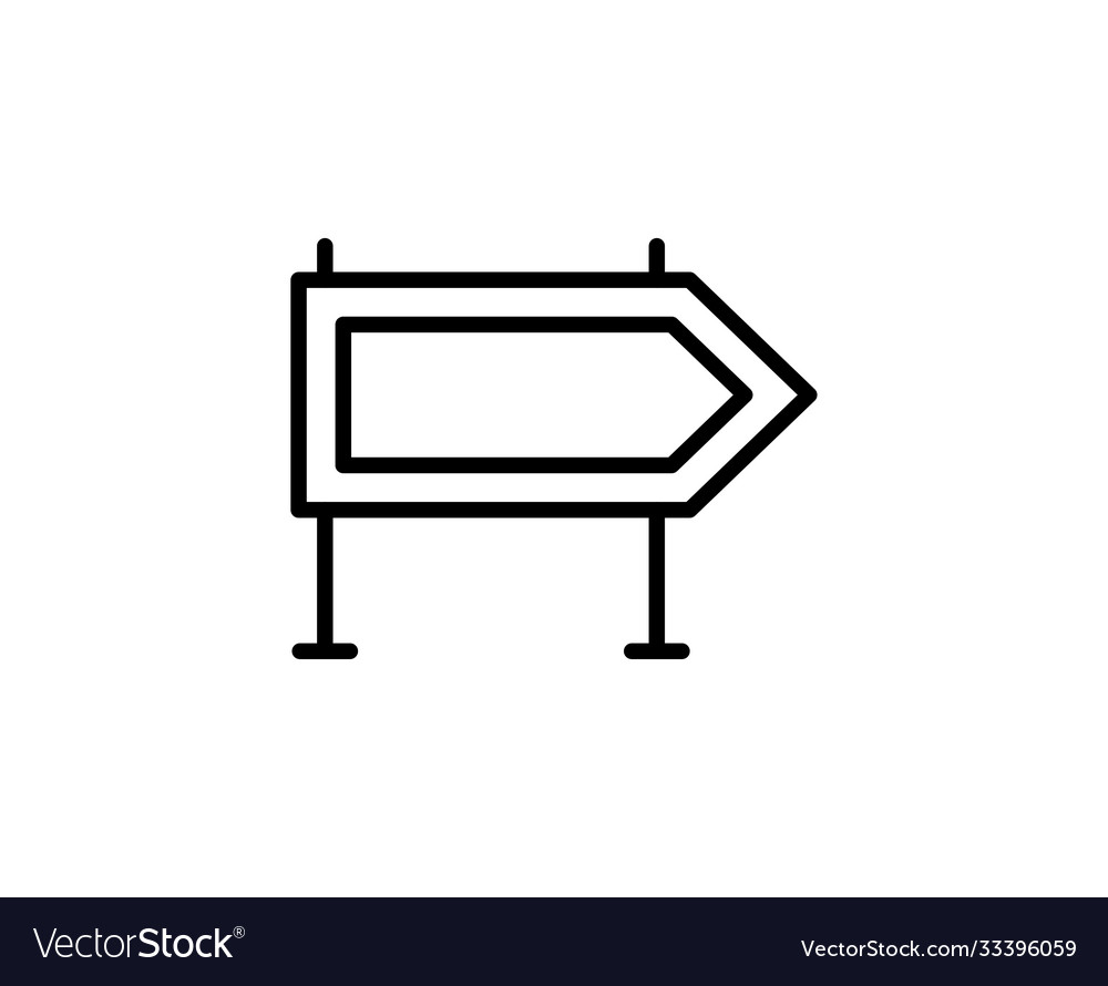 Road Sign Line Icon Royalty Free Vector Image - Vectorstock