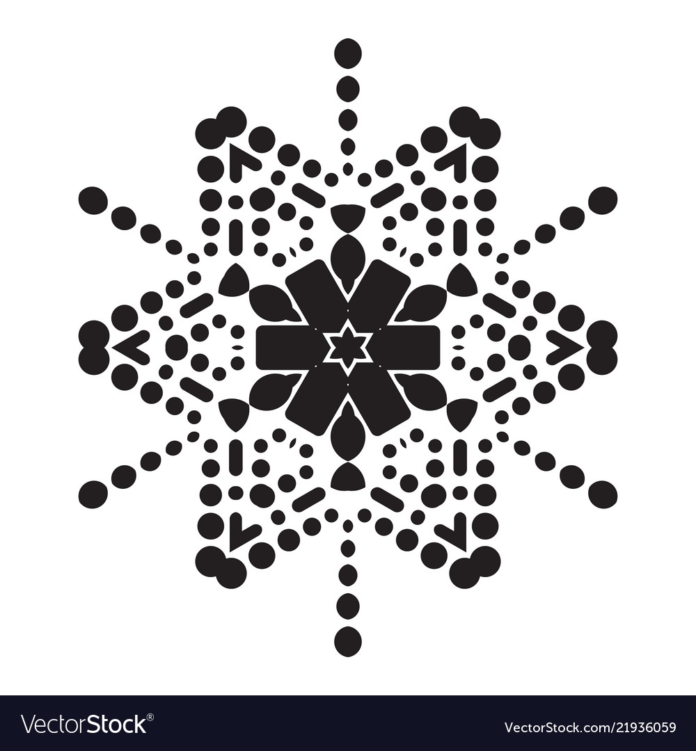 Simple snowflake icon isolated on white background Vector Image Simple snowflake icon isolated on white background