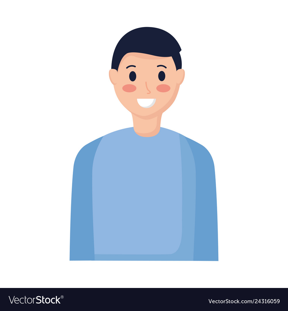 Smiling mans face Royalty Free Vector Image - VectorStock