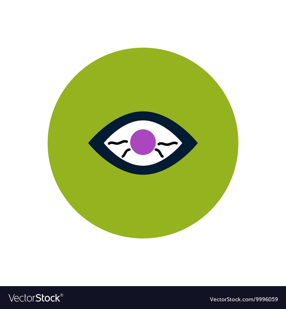 Stylish icon in color circle eye problems