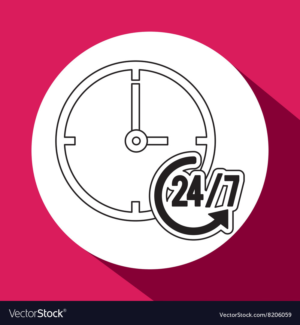 Time and technical service icon design vector image Time and technical service icon design