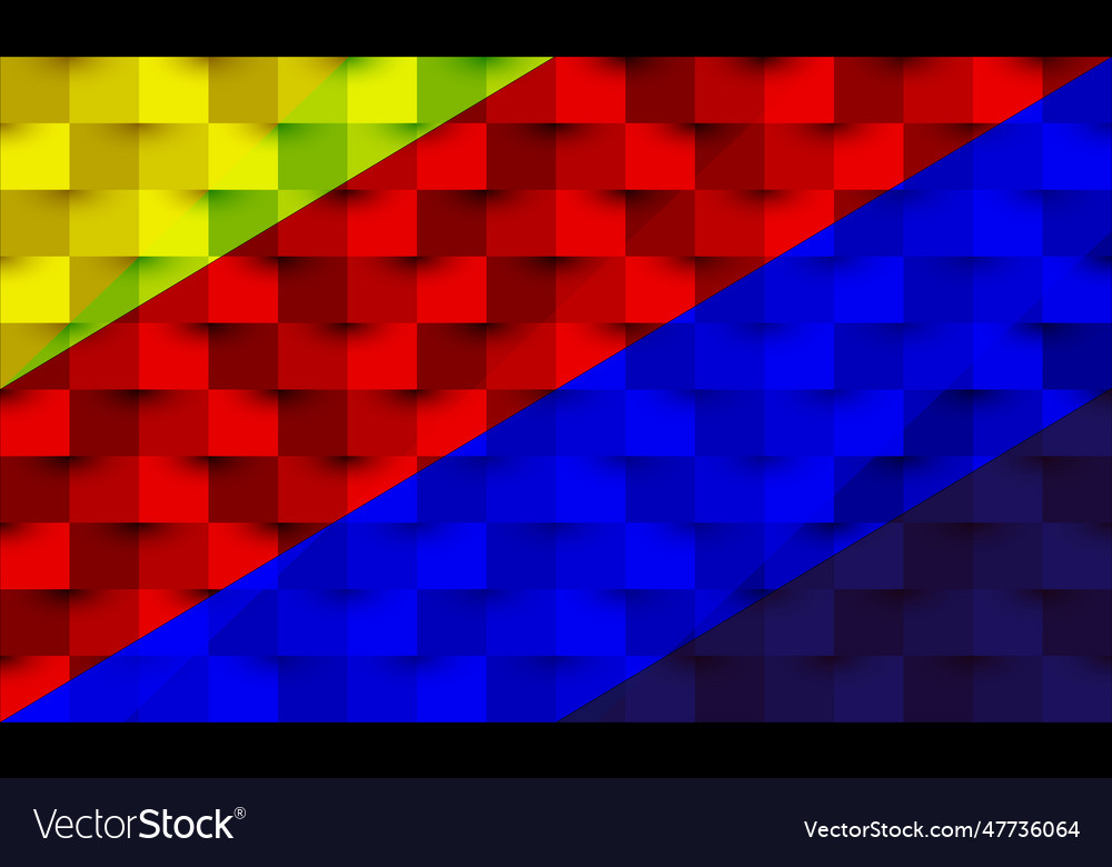 Abstract square multicolored with shadow vector image Abstract square multicolored with shadow