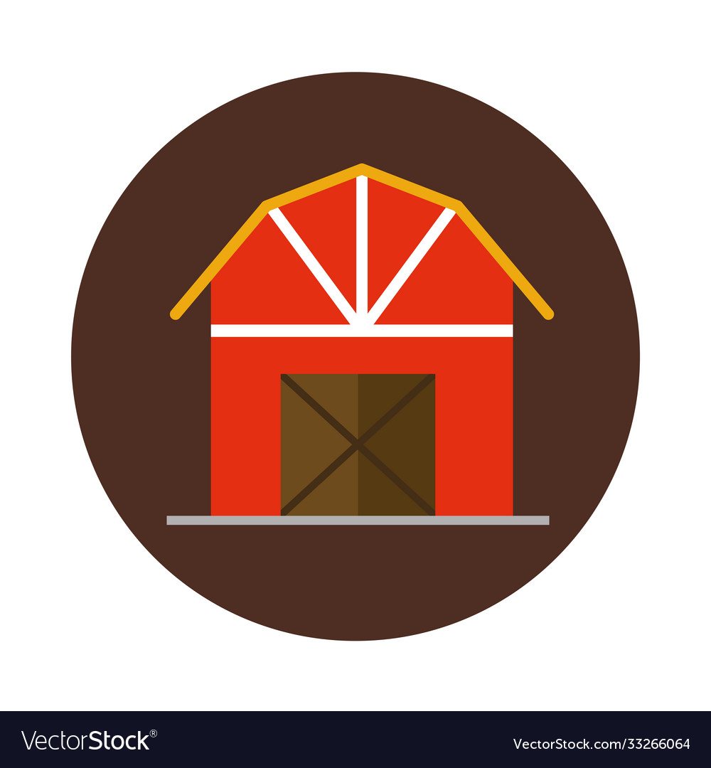 Agriculture and farming wooden barn block flat