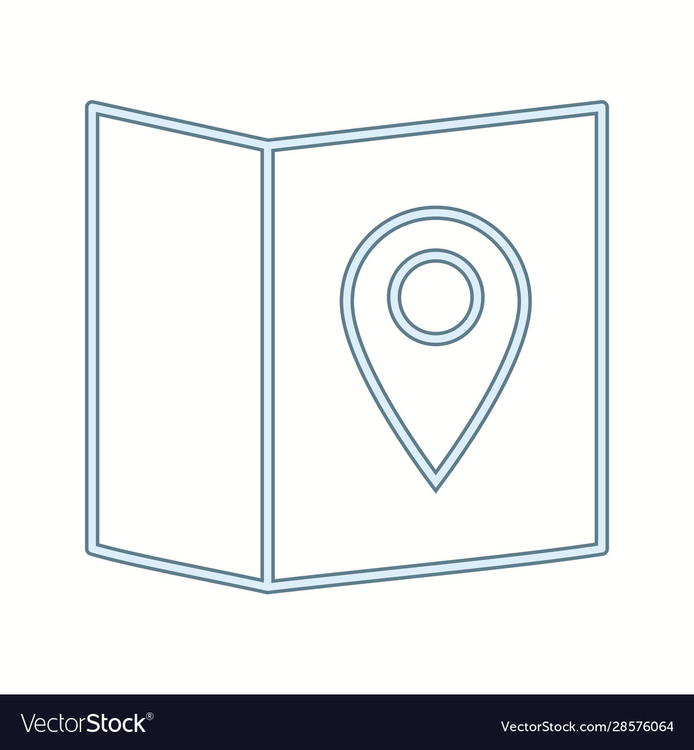 Beautiful location on map line icon