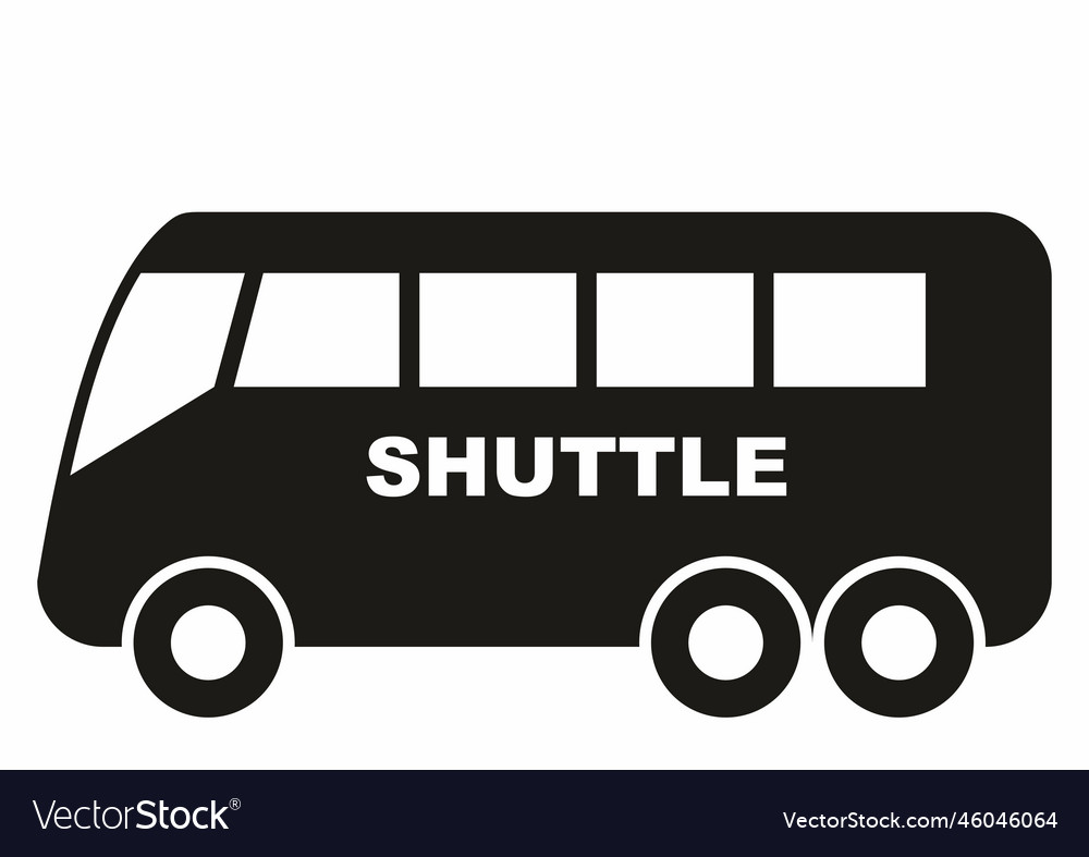 Bus shuttle black symbol