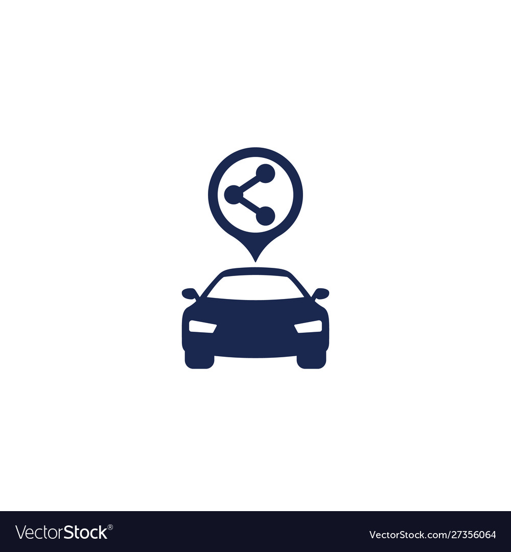 Carsharing service icon for web and apps