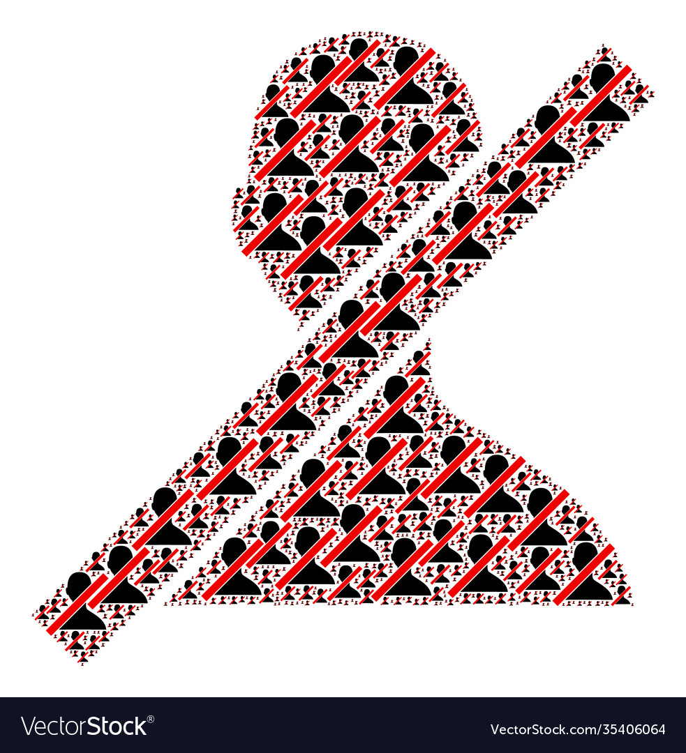 Closed user recursion collage itself icons vector image Closed user recursion collage itself icons