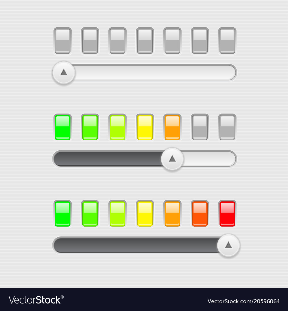 Colorful Level Slider Indicator