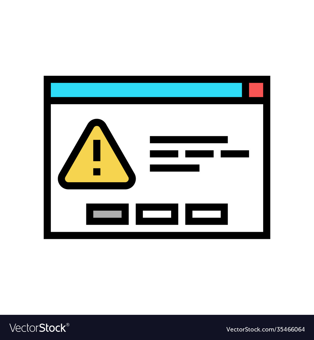 Computer task error color icon