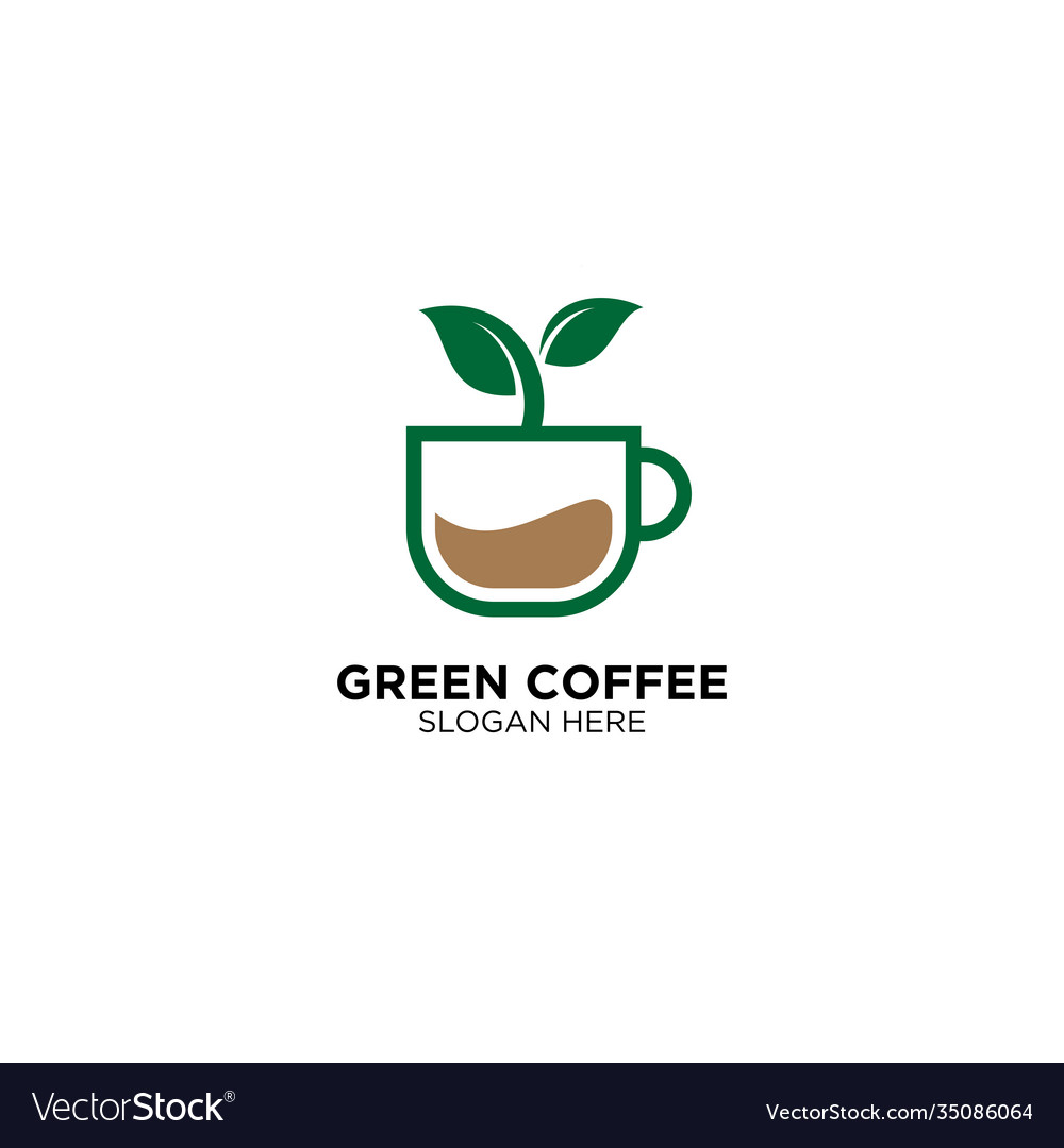 Green coffee logo design