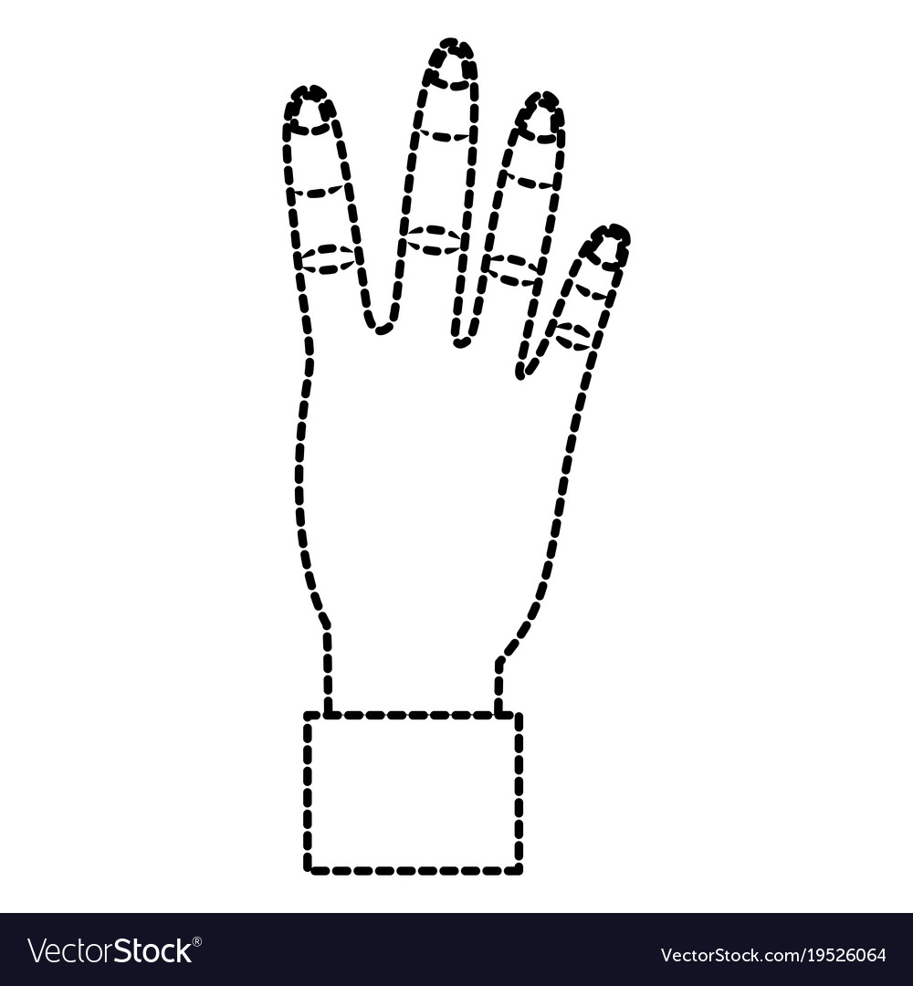 Hand showing four count gesture