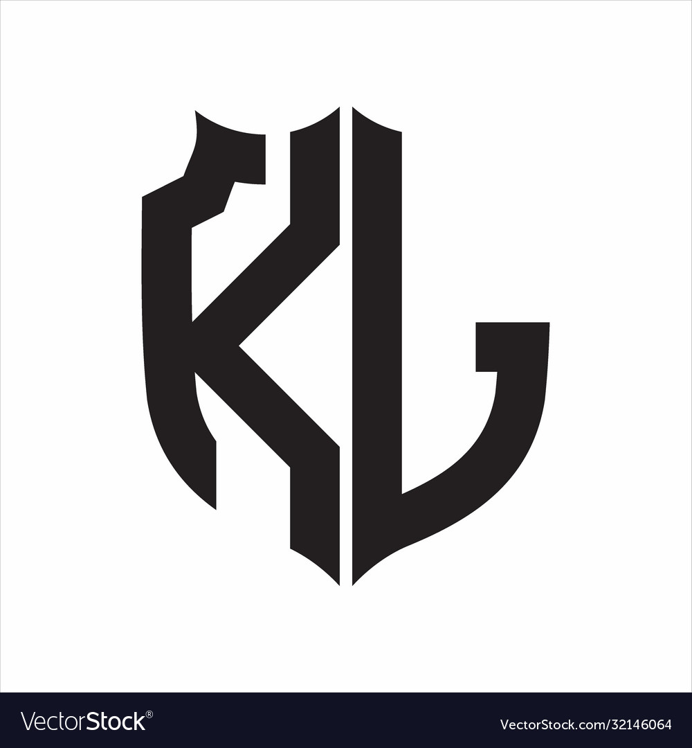 Kl Logo Schild Stil Monogramm Design Template vector image Kl Logo Schild Stil Monogramm Design Template