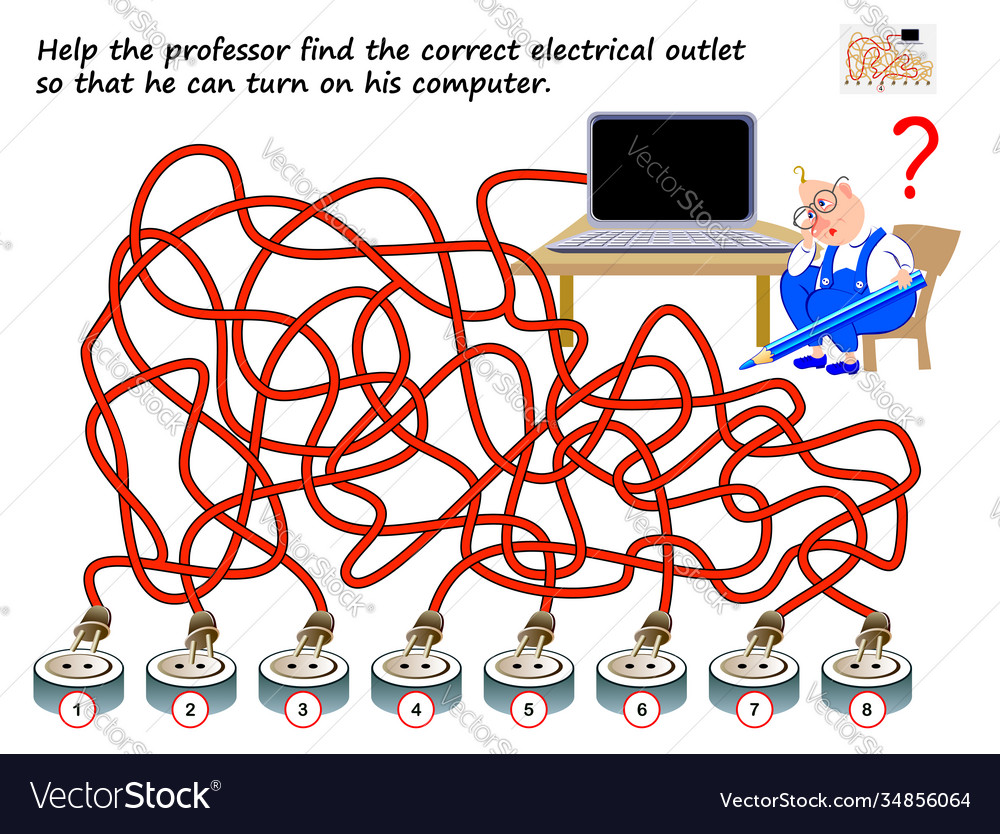 Logic Maze Puzzle - Find the Outlet