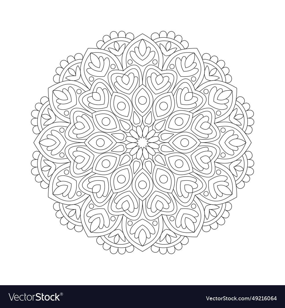 Mandala garden of delight coloring book page