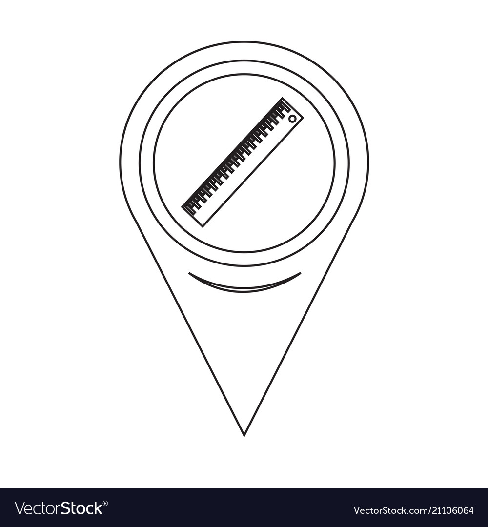 Map pointer ruler icon