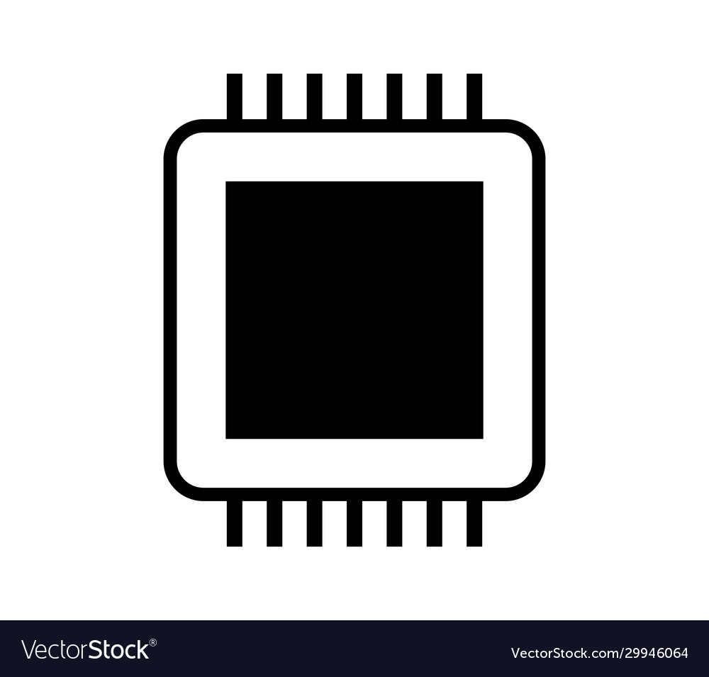 Microchip icon in on white background