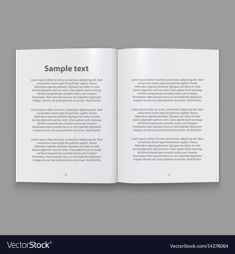 Open paper book with text