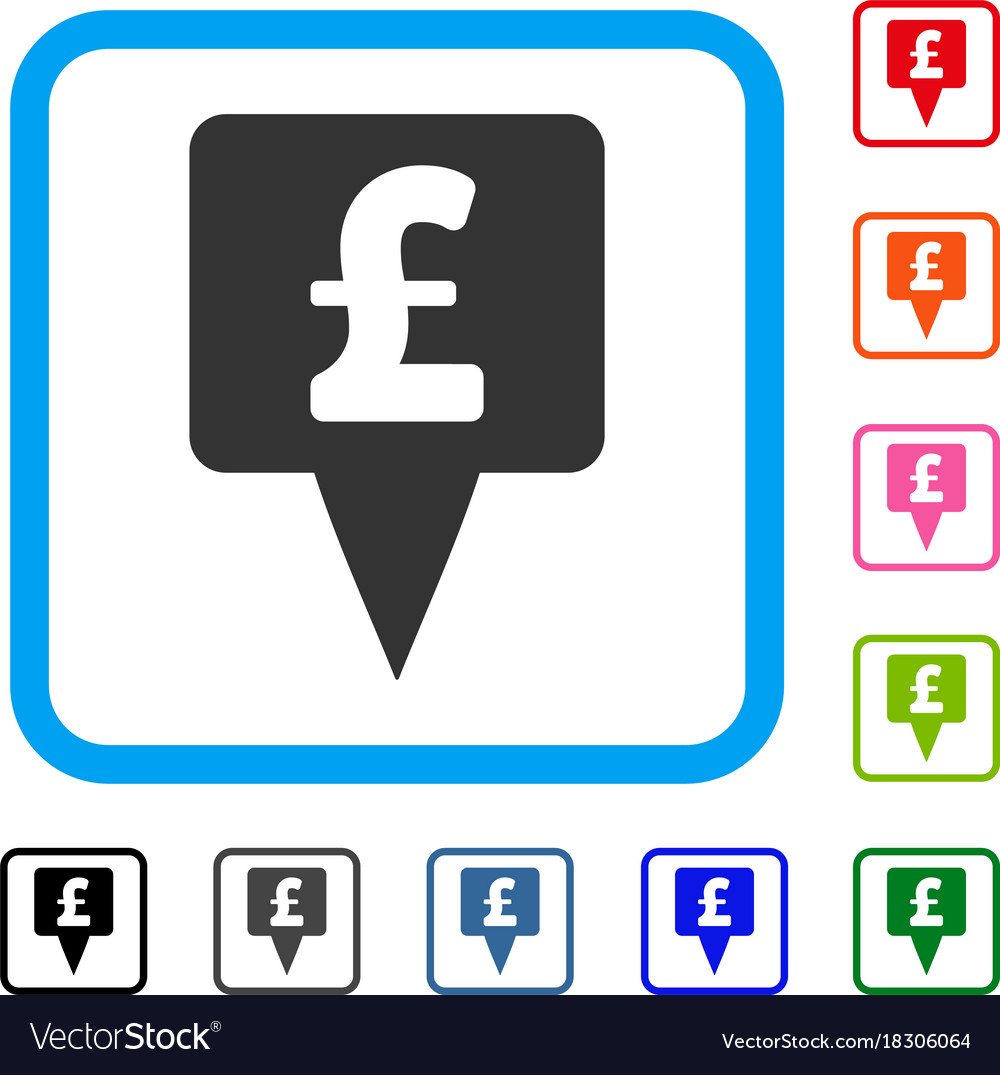 Pound map pointer framed icon