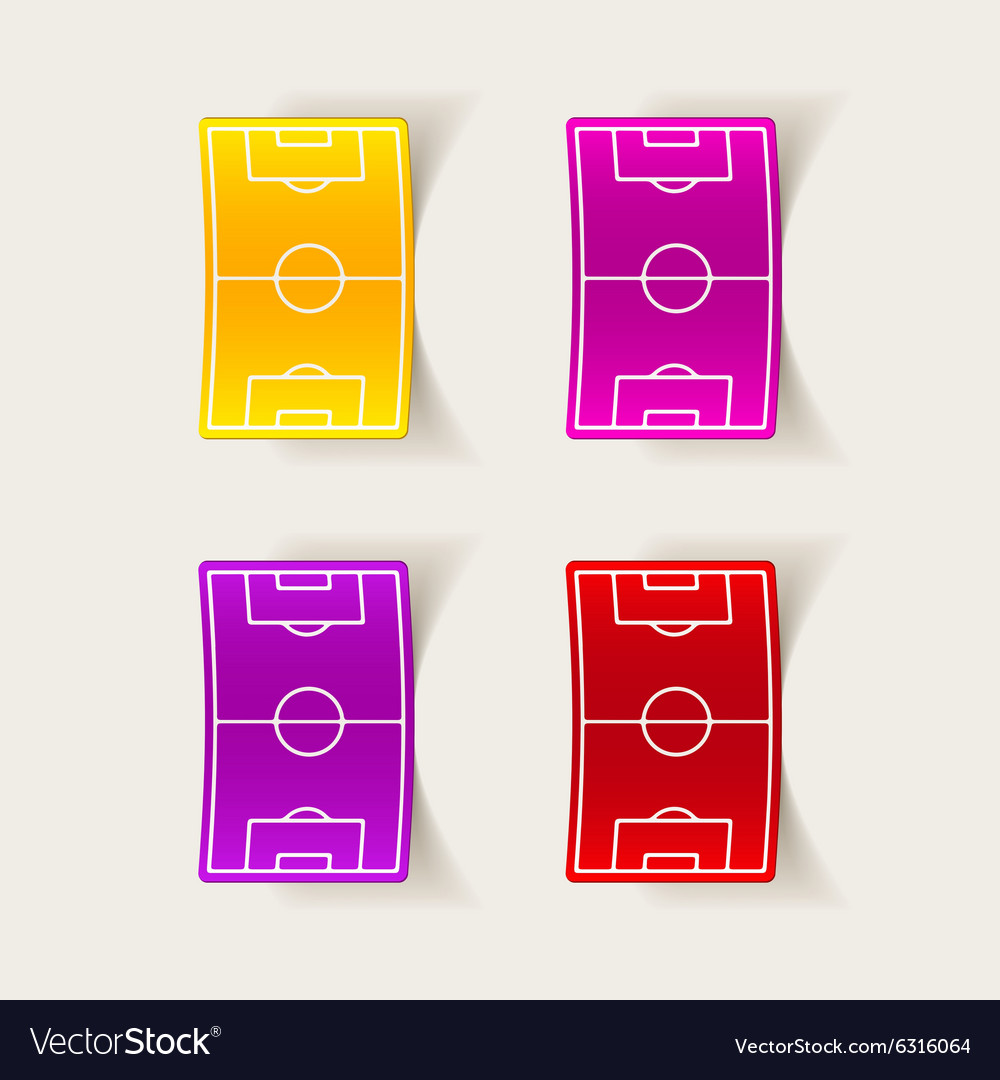 Realistic design element playing field