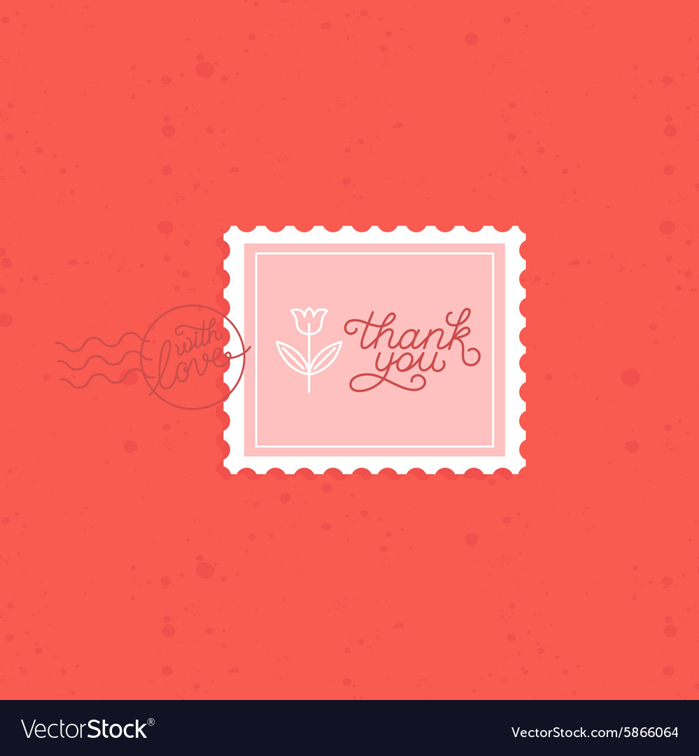 Thank You Greeting Card Royalty Free Vector Image