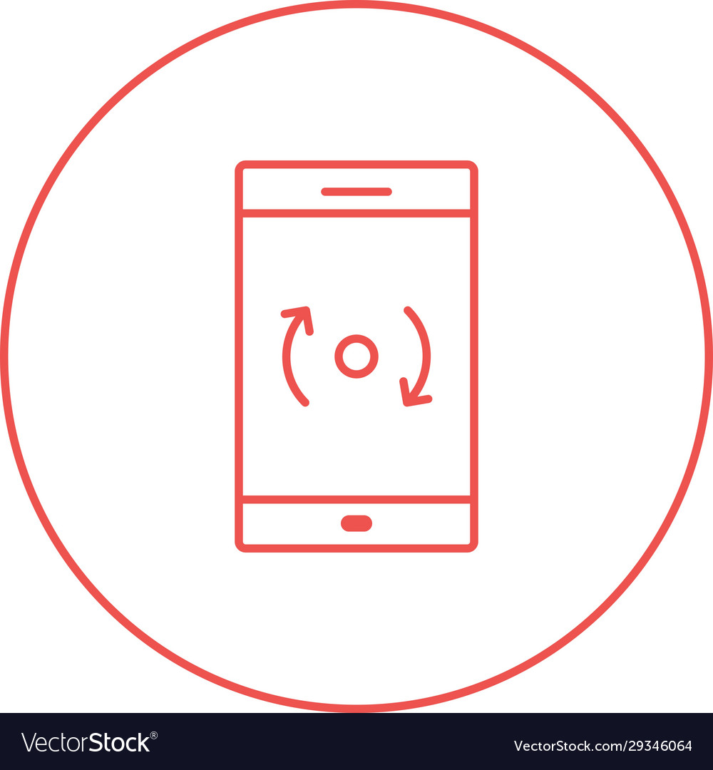 Unique backup and reset line icon