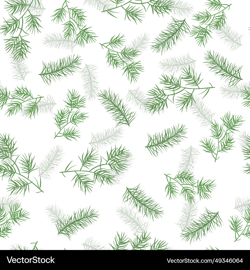 Winter seamless pattern christmas tree branches Vector Image