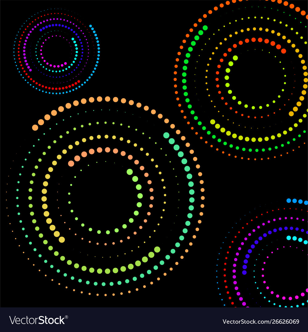 Abstract background with dotted circles colorful
