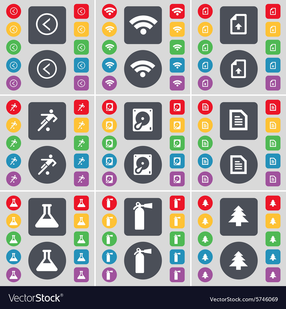 Arrow left wi-fi upload file silhouette text