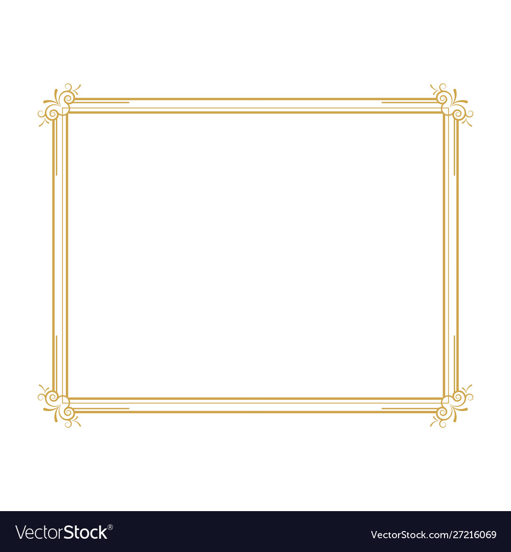 stencil square Traditional vintage design border frame Stock Illustration