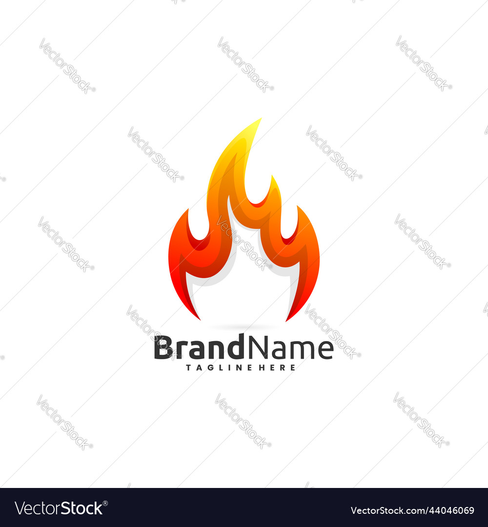 Burn fire logo icon Royalty Free Vector Image - VectorStock