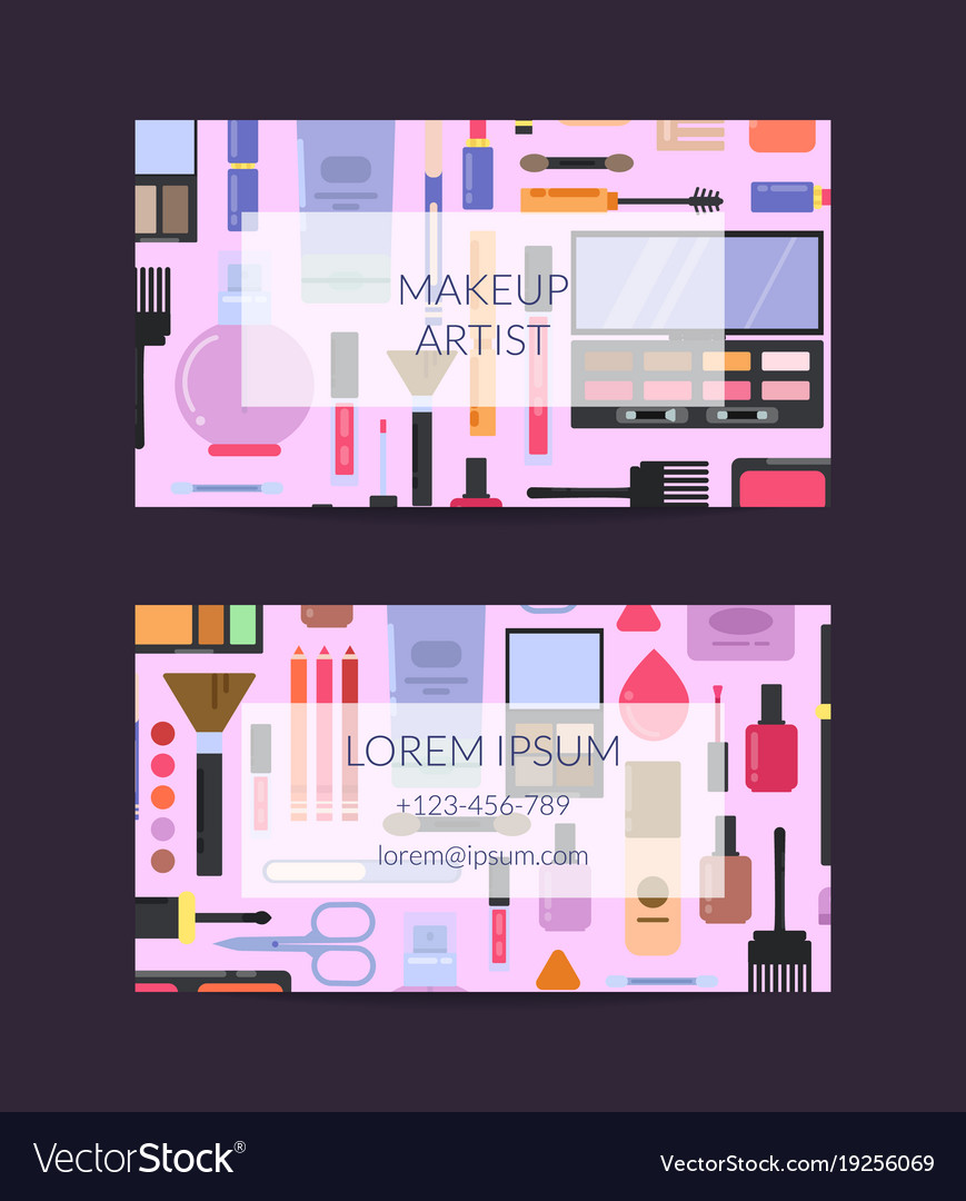 Business card template for beauty brand