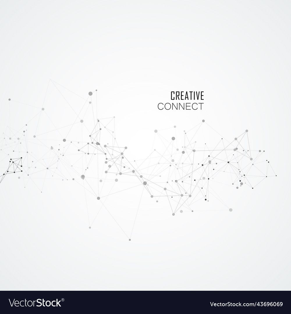Connection dots and lines background minimal vector image Connection dots and lines background minimal