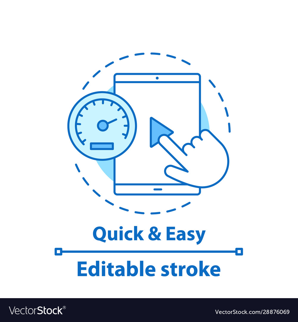 Easy and quick service concept icon