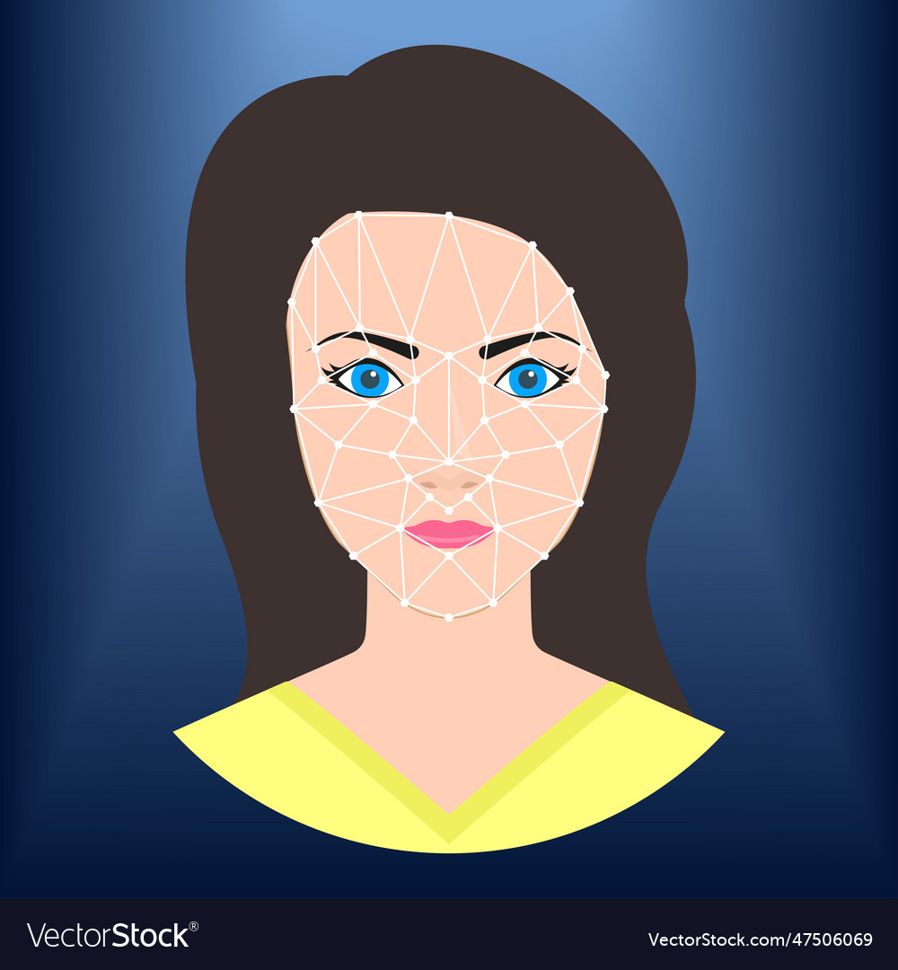 Face id icon facial recognition technology