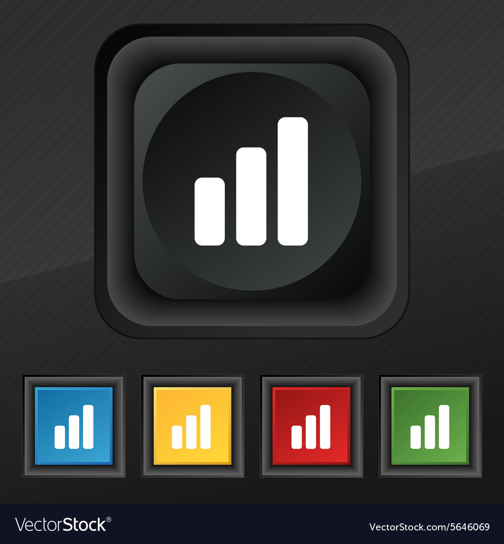 Growth and development concept graph of rate icon