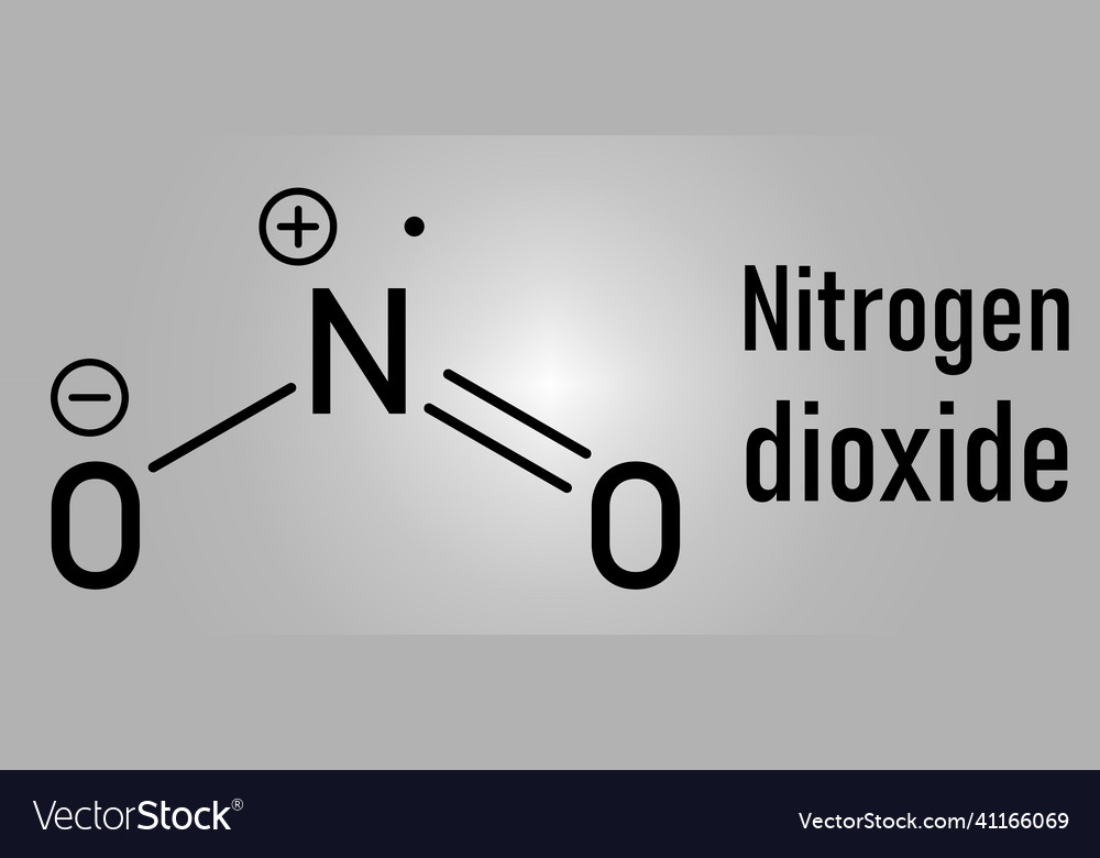 Nitrogen dioxide no2 air pollution molecule