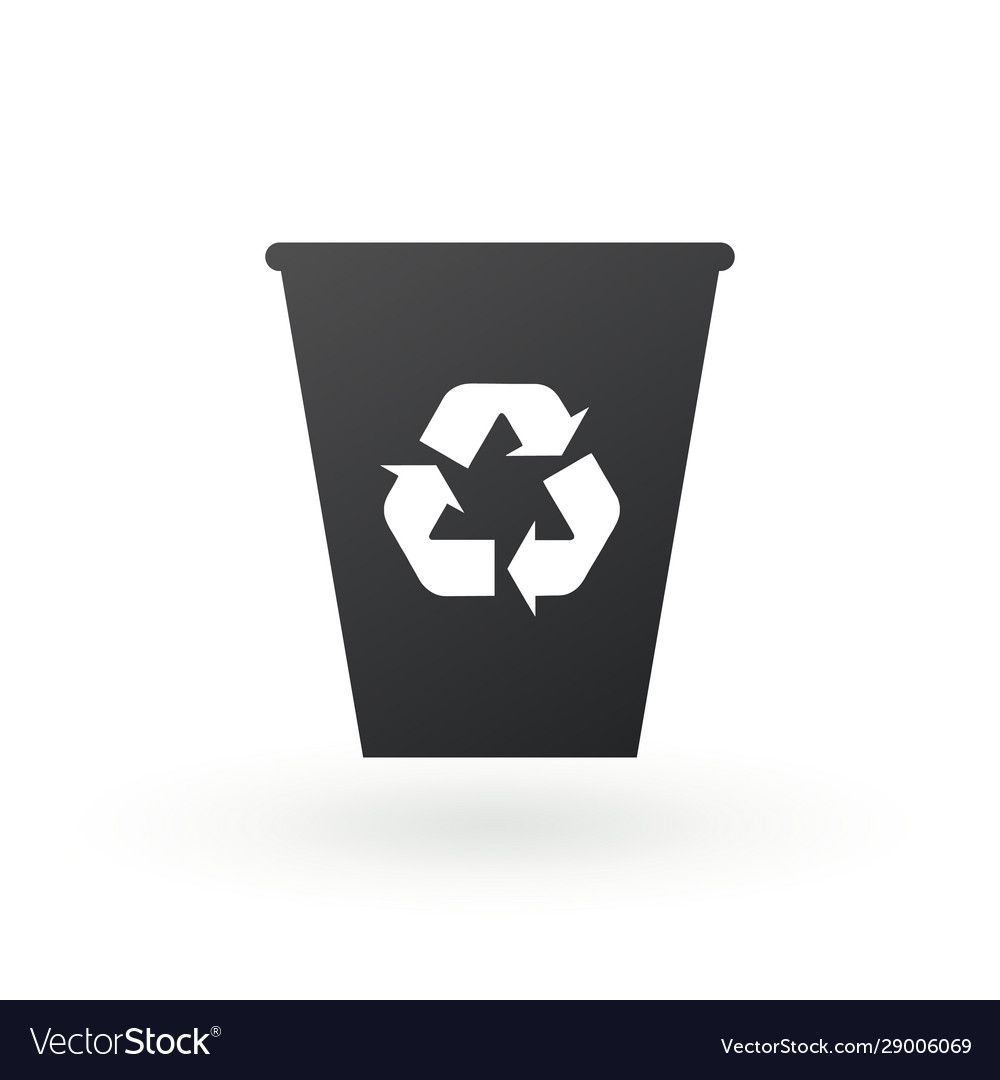 Recycle bin icon reuse or reduce symbol isolated