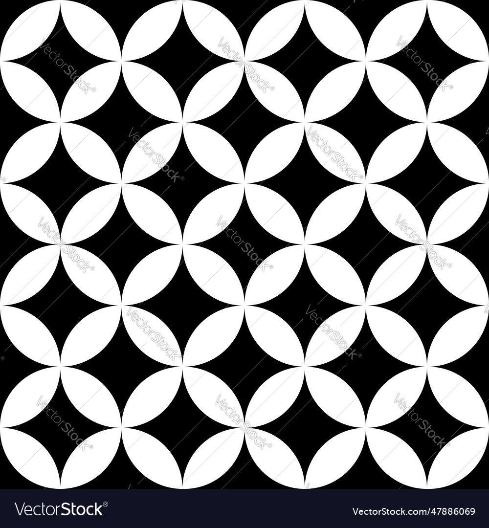 Seamless pattern intersecting circles Royalty Free Vector