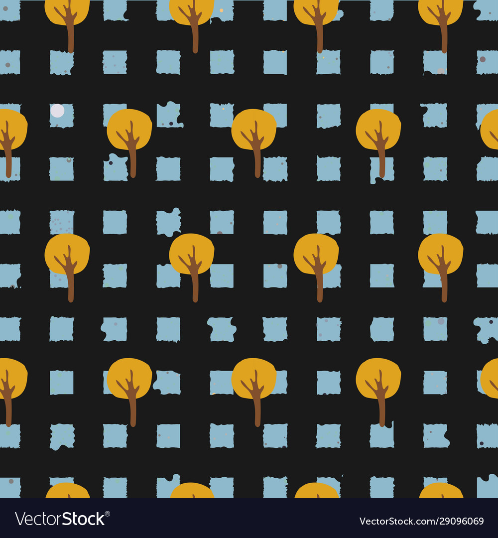 Seamless smale sized tree pattern