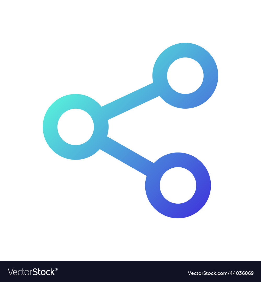 Share pixel perfect gradient linear ui icon vector image Share pixel perfect gradient linear ui icon