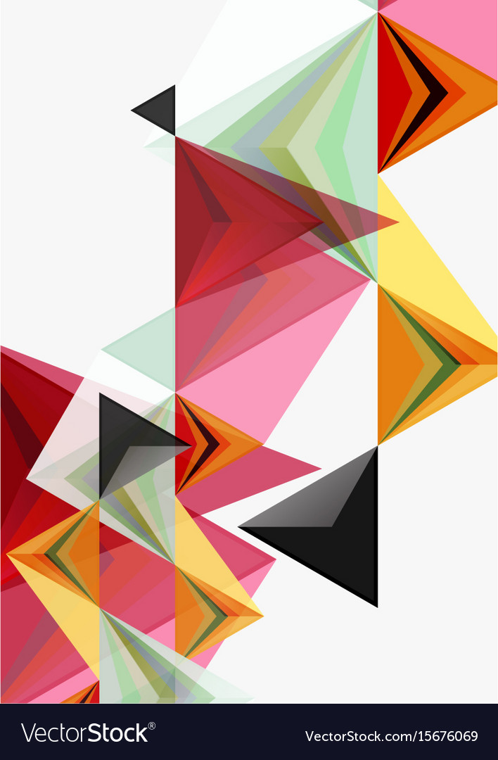 Triangular low poly a4 size geometric