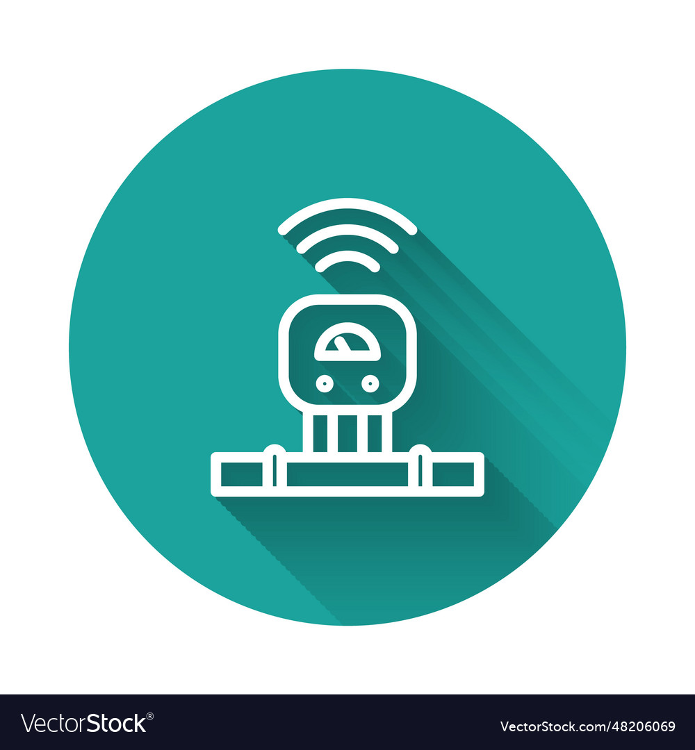White line smart sensor system icon isolated