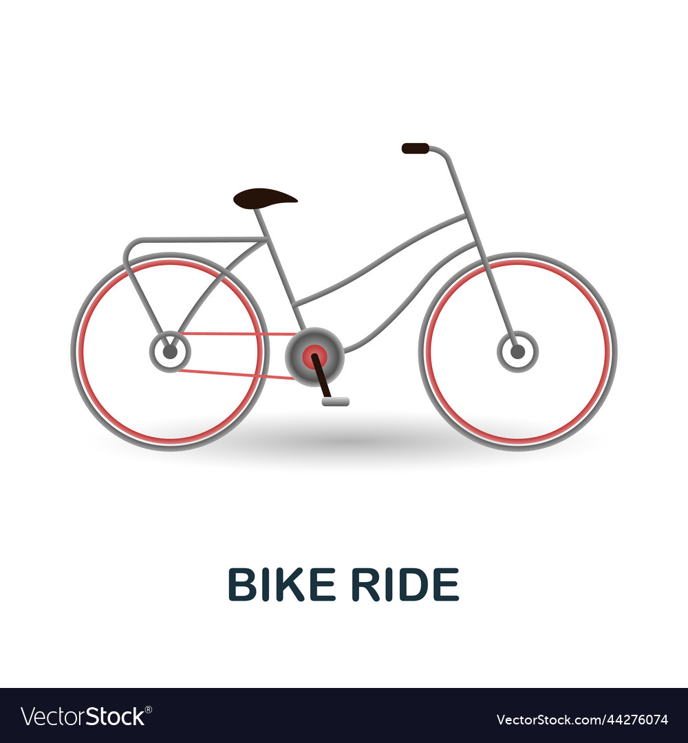 Bike-Ride Icon 3d von Outdoor-Erholung