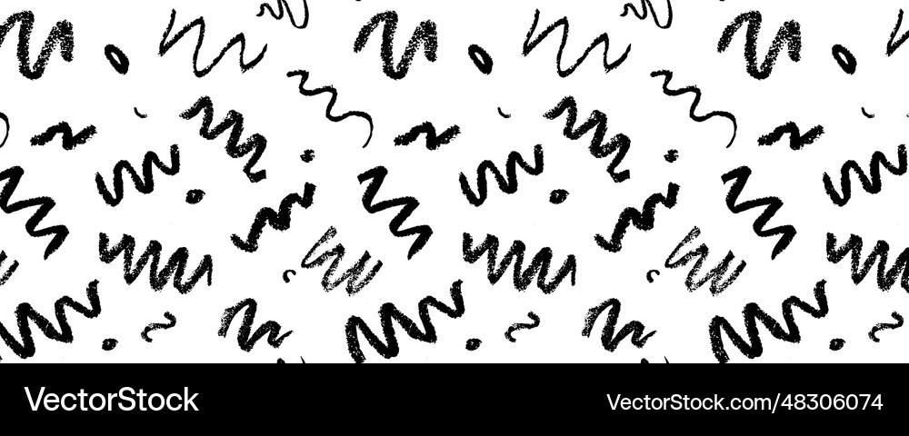 Confetti squiggle scribble seamless pattern Vector Image