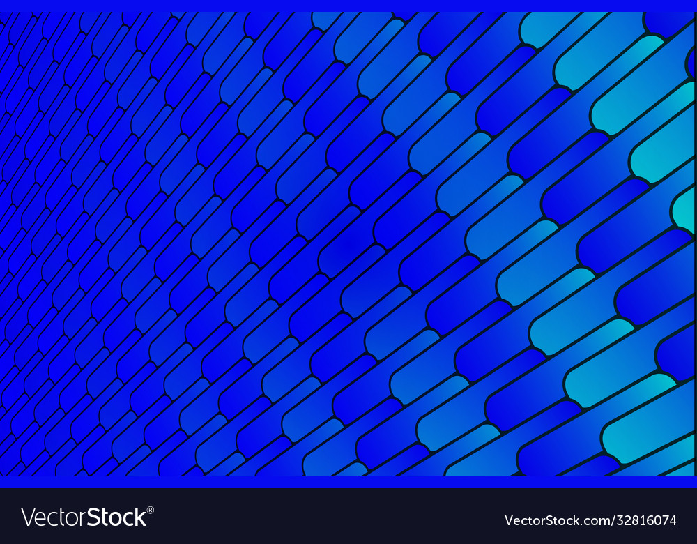Diagonal symmetrical abstract pattern in blue