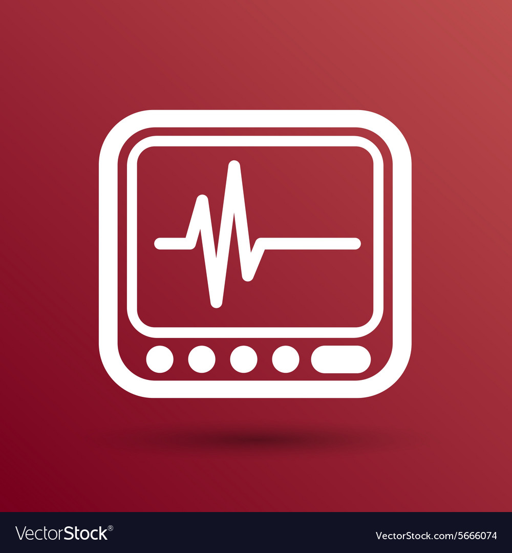 Display with cardiogram icon