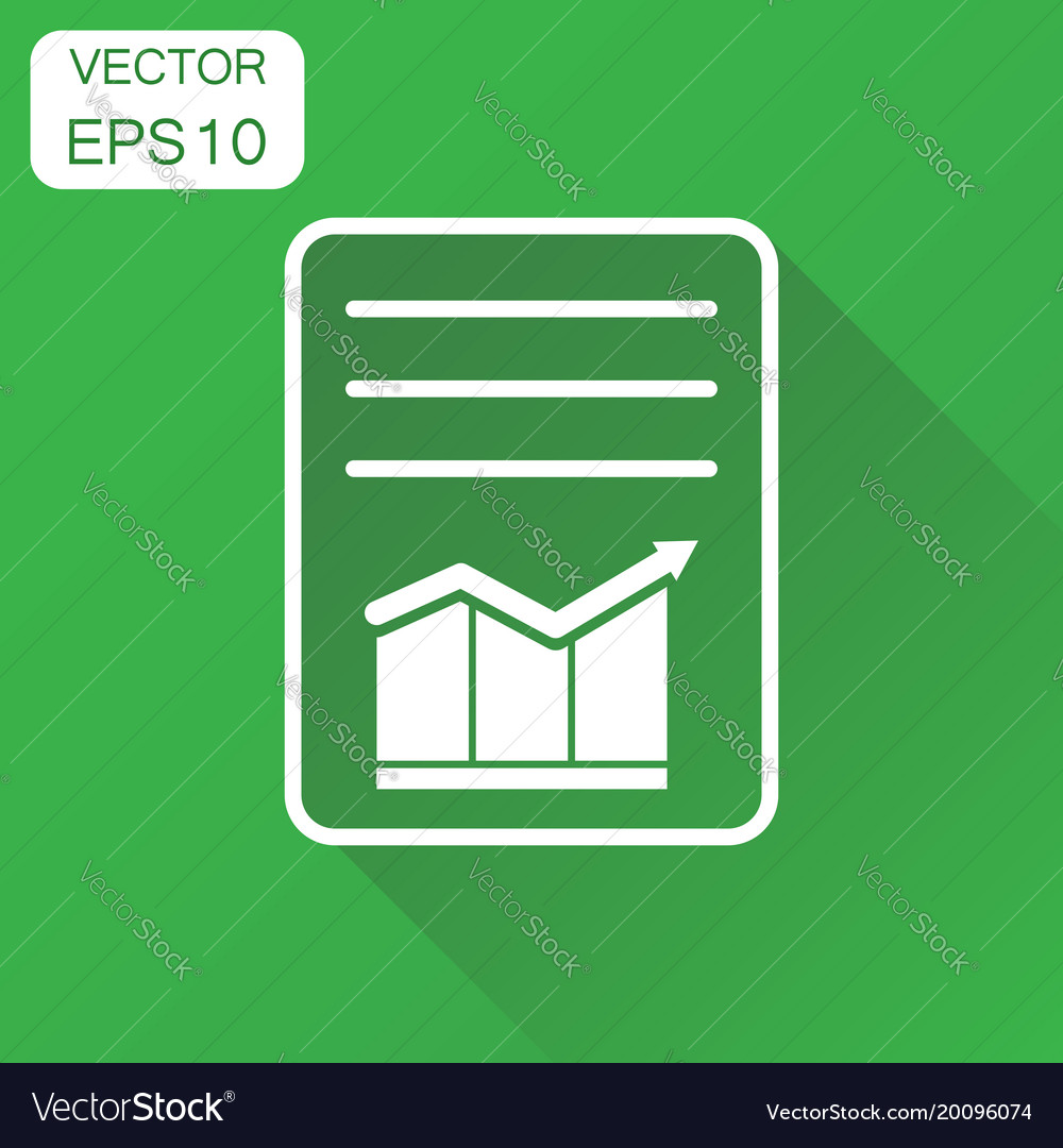Document with chart icon business concept