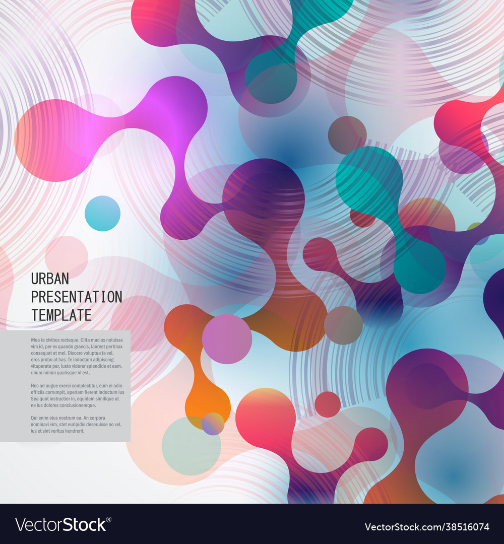 Fluid gradient connect shapes design composition vector image Fluid gradient connect shapes design composition