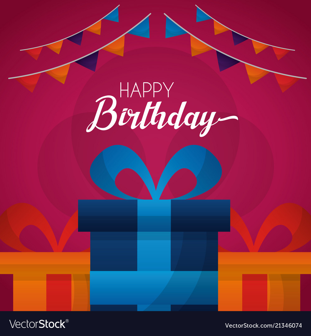 Happy birthday card Royalty Free Vector Image - VectorStock